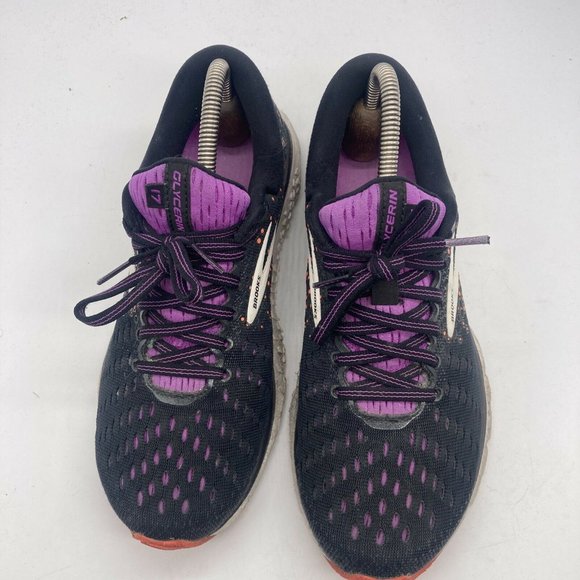 Brooks Glycerin 17 Womens Running Shoes Black Purple Size 8D Wide EU 39 - Picture 7 of 9